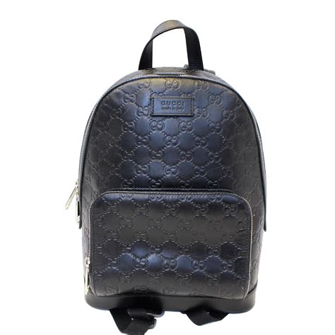 black gucci backpack used|Gucci signature leather backpack black.